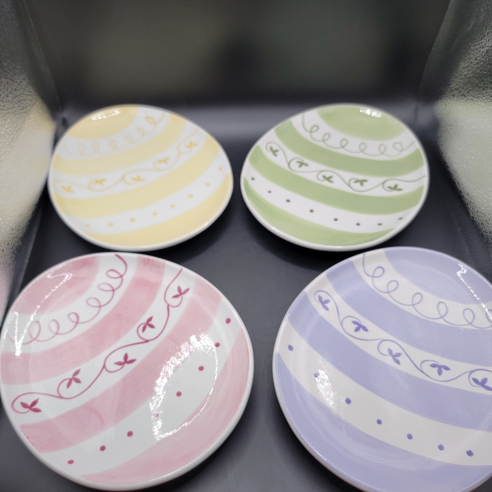 4 Pottery Barn Easter Egg Plates